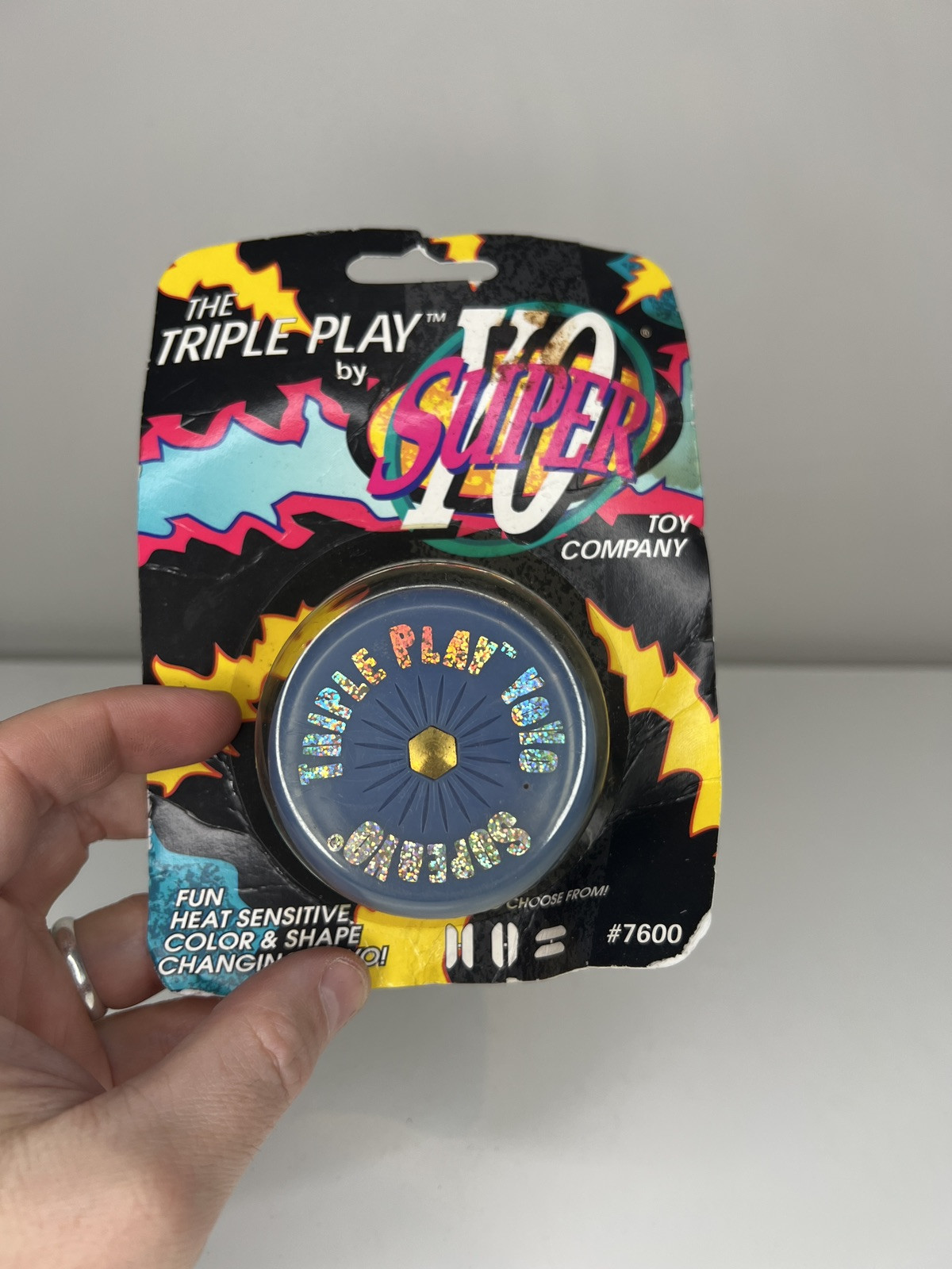 Vintage Yoyo 1994 SuperYo Toy Company The Triple Play Made In USA Blue