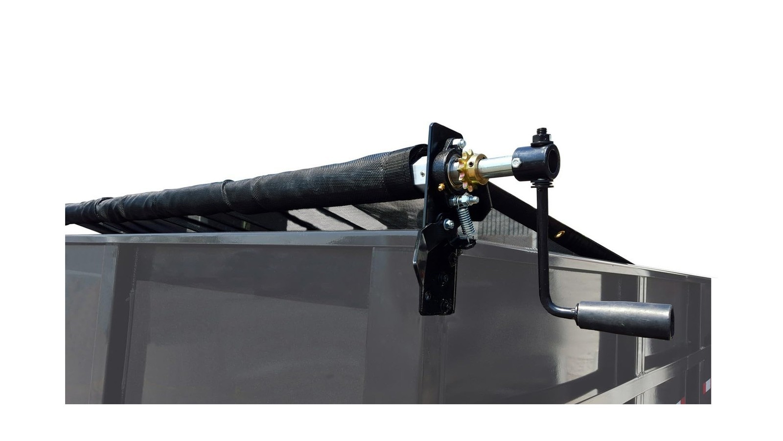 Hand Crank Landscape Tarp Roller Kit with Mesh Tarp for Dump Truck or Trailer...