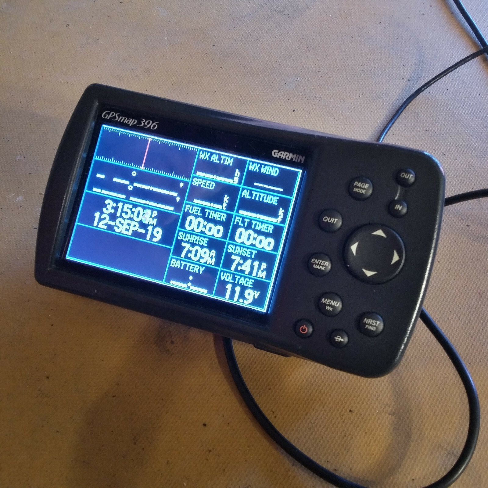 Garmin GPSMAP 396 with two antennas & wall power pac.