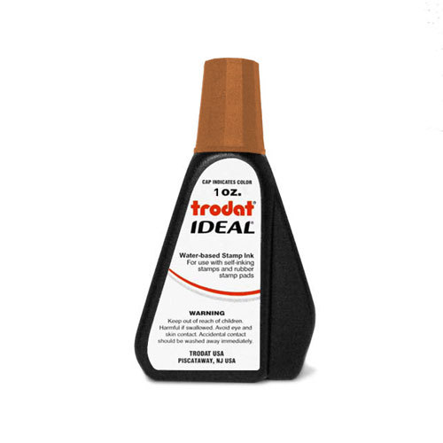 Orange ink Self-inking Stamp Ink, Trodat 1 Oz Drip Spout Bottle