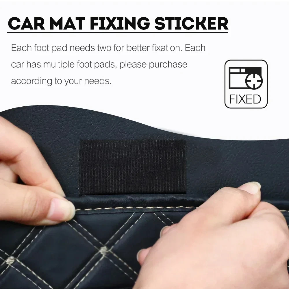 4” x 6” Heavy Duty Patch Hook and Loop Self Adhesive Black Inch Large Set