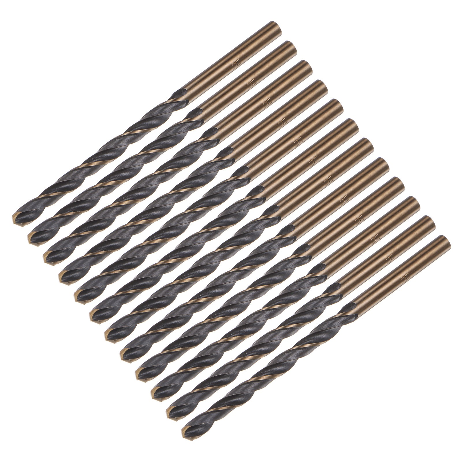 12pcs 4mm Nitride Titanium Coated High Speed Steel HSS Twist Drill Bits