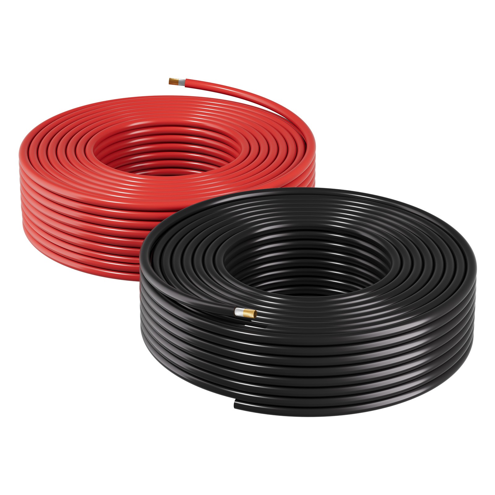 50 FT Solar Panel Extension Wire Black & Red 10 AWG Tinned Copper Wire