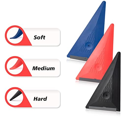 3 PCS Window Tint Triangle Squeegee with Silicone Edge, Different Hardness