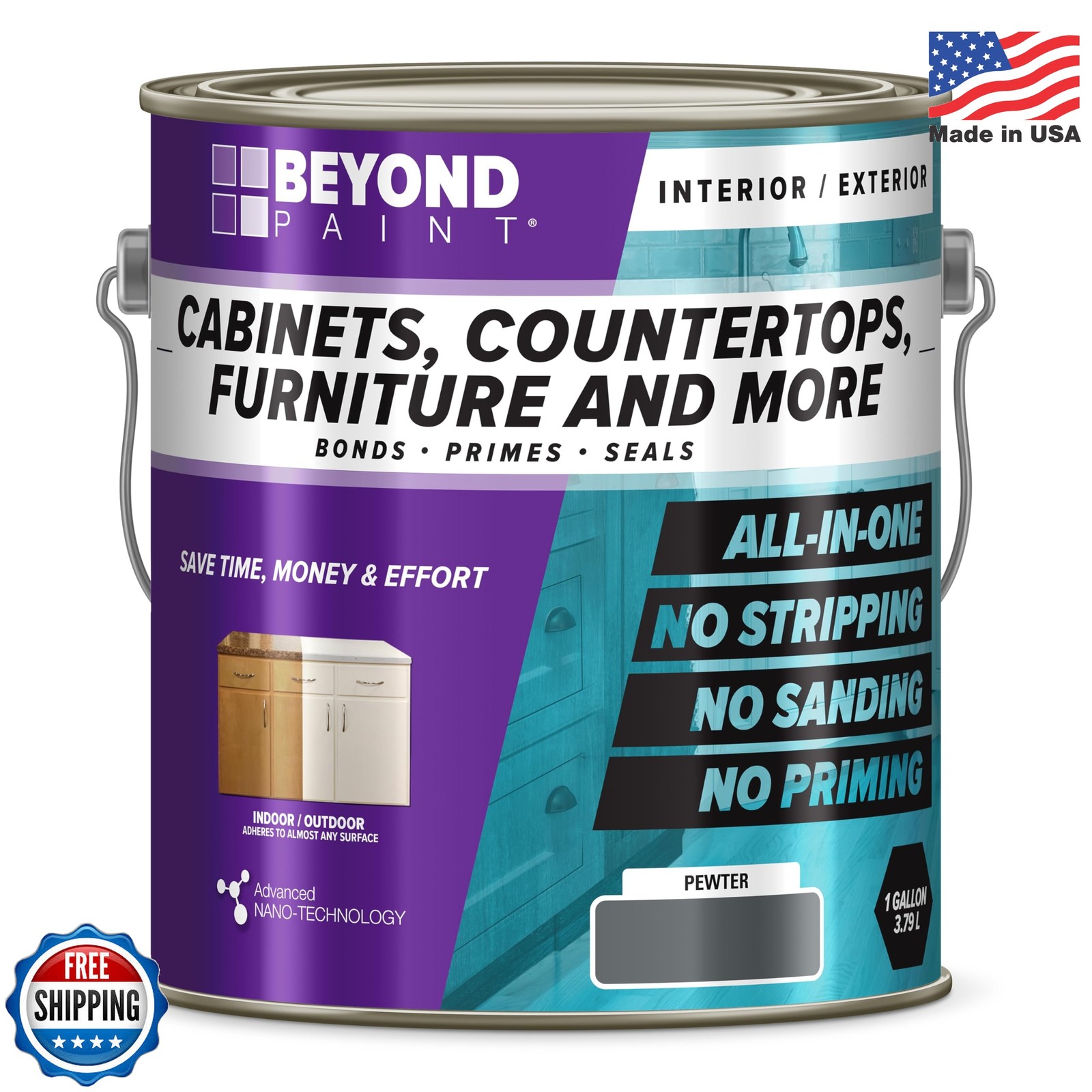 Beyond Paint Furniture, Cabinets and More All-in-one Refinishing Paint Gallon, N