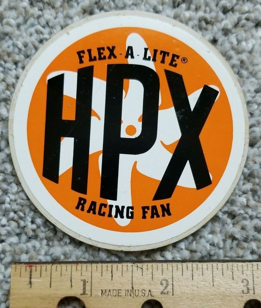 VINTAGE HPX FLEX-A-LITE RACING FAN DECAL/STICKER FREE SHIPPING