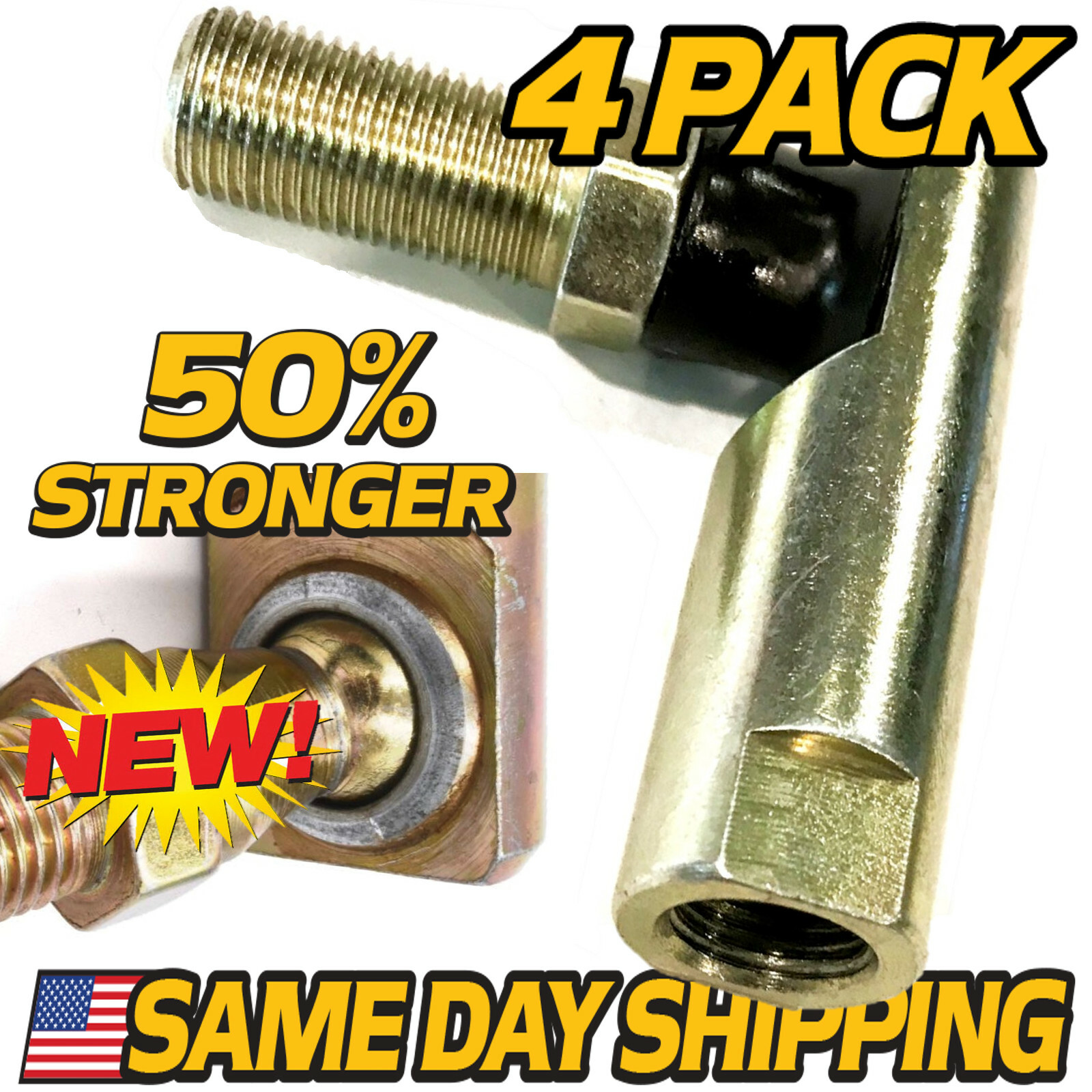 (4 Pack) Ball Joint 3/8" fits Toro Wheel Horse, Murray, Ariens Cub Cadet MTD