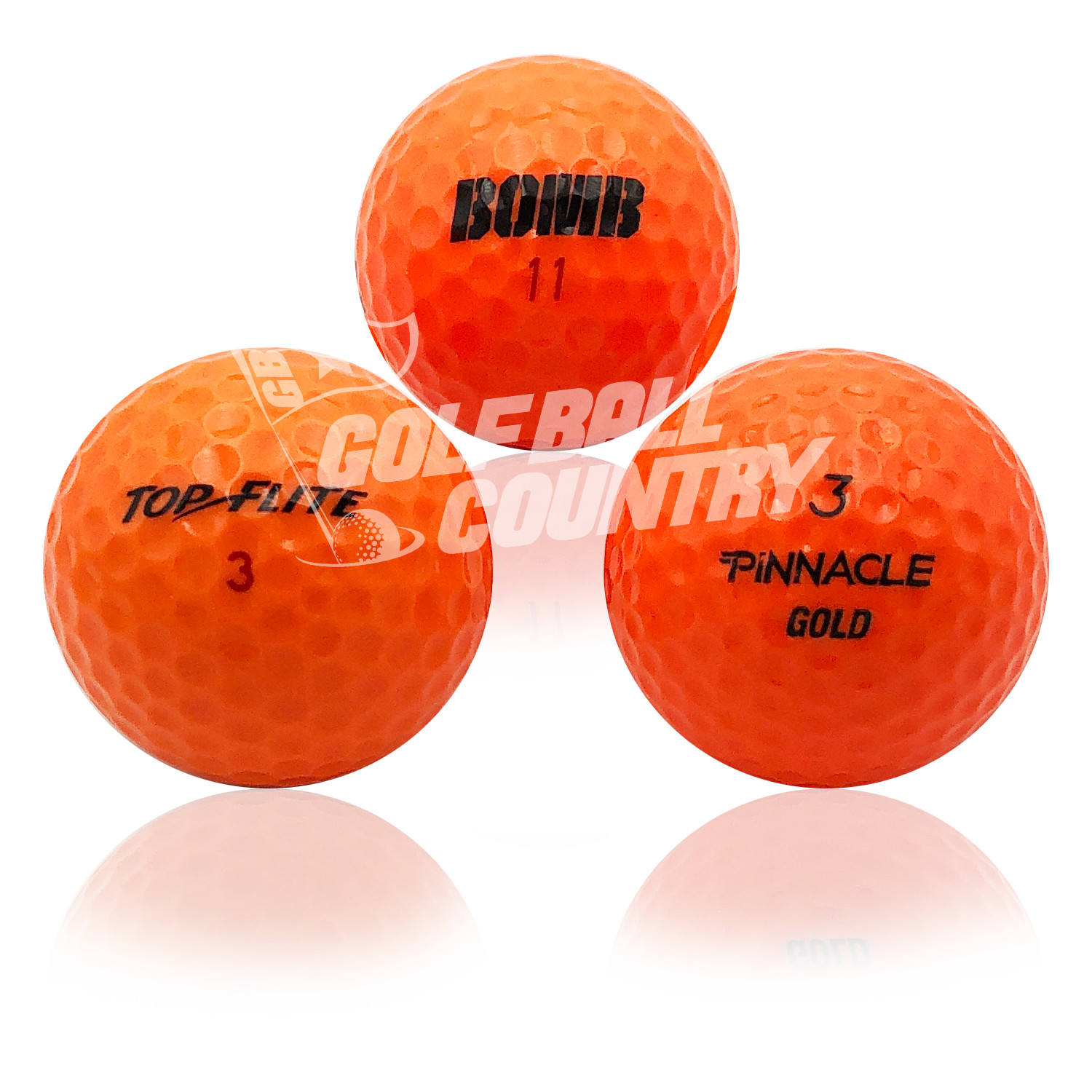 48 Assorted Orange Mix AAA (3A) Used Golf Balls - FREE Shipping