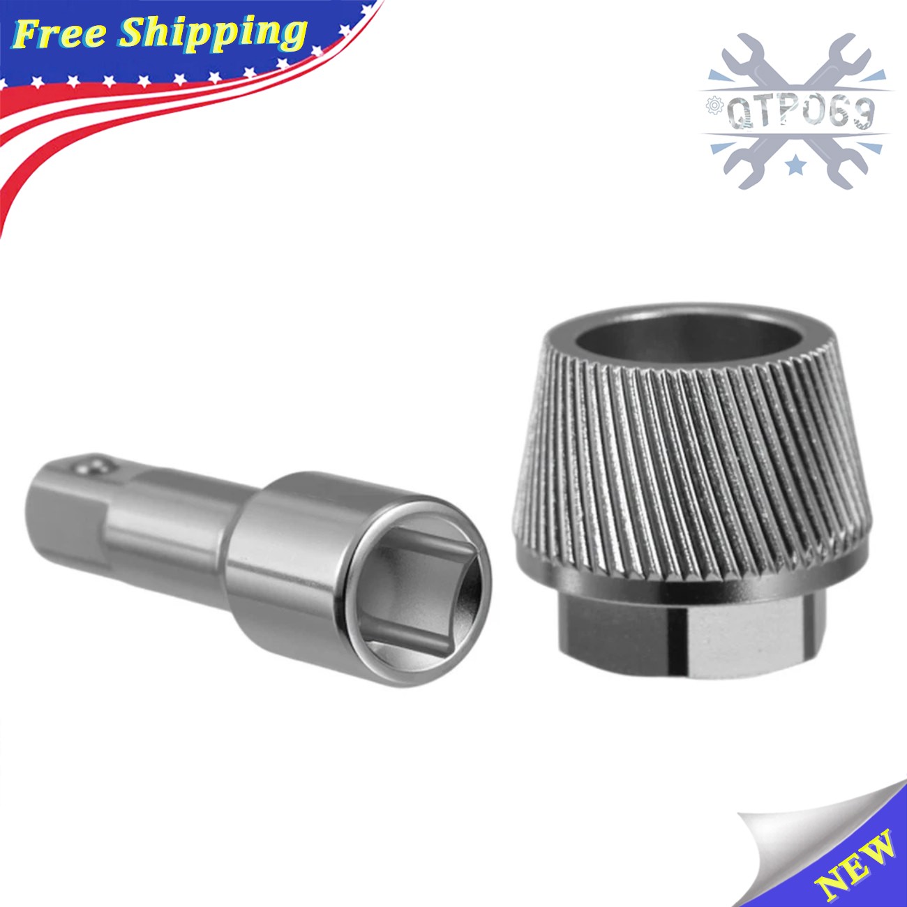 1.5'' Tub Drain Extractor & 1/2'' Socket Bathtub Remover Chrome Bathroom Kitchen
