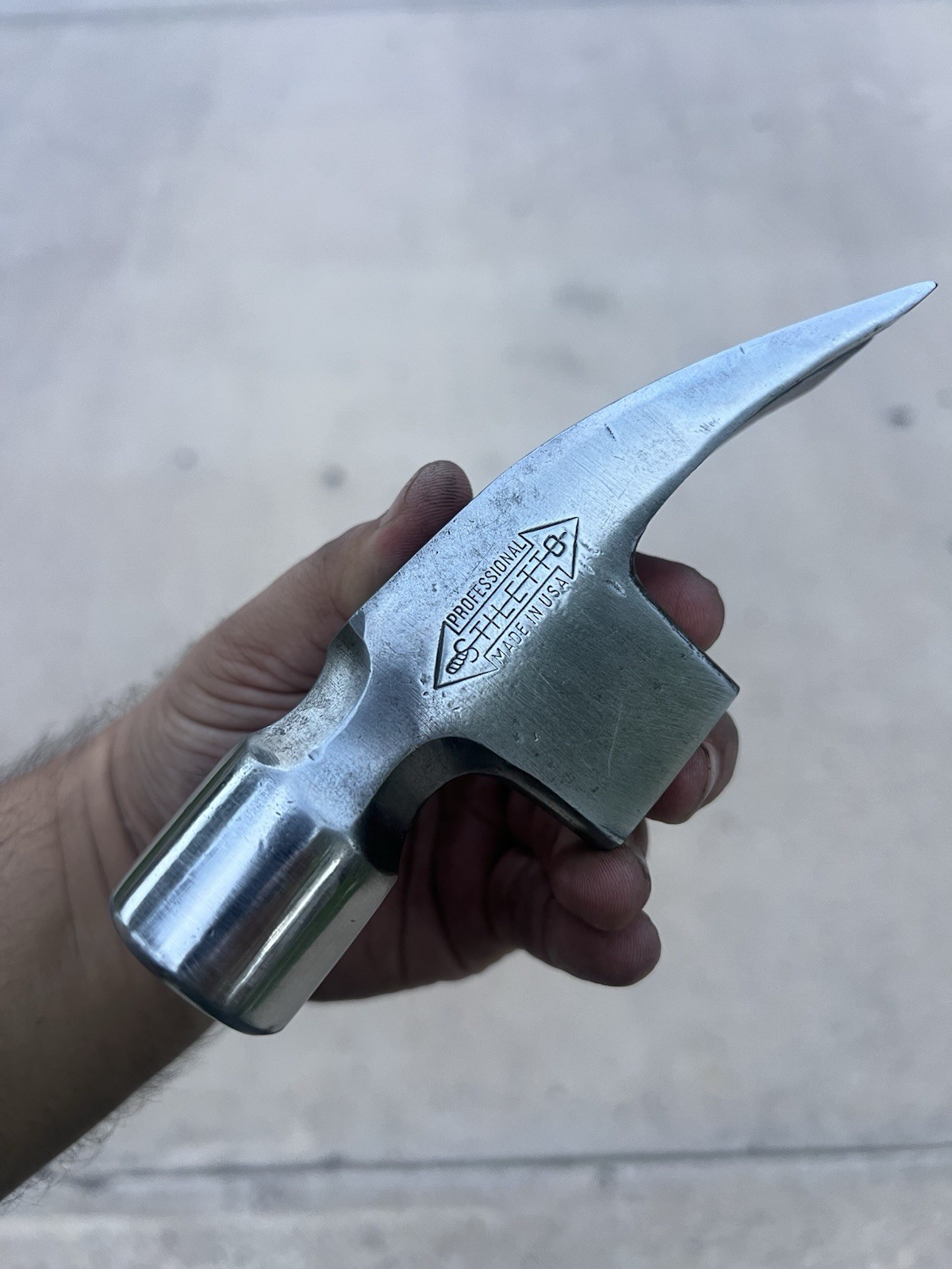 Vintage STILETTO 20oz Framing / Straight Claw Polished Hammer, Head Only