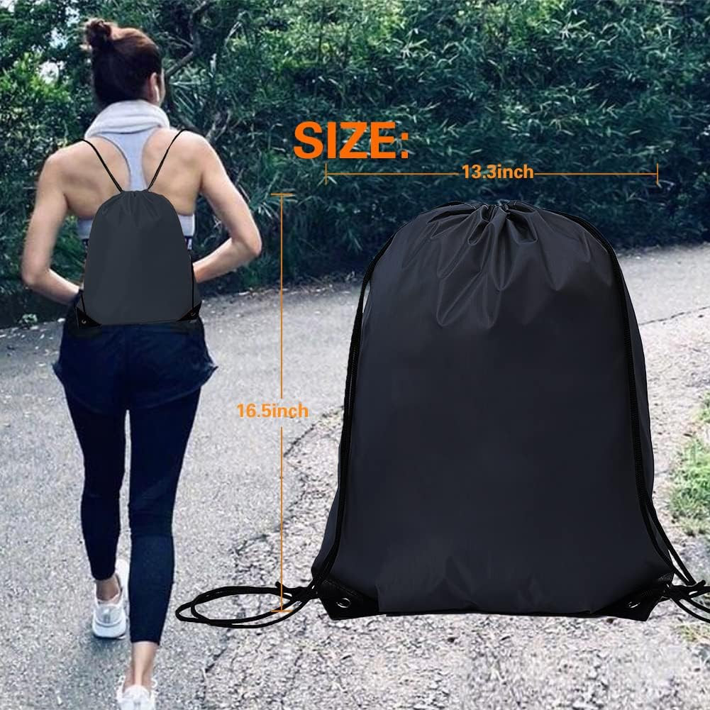 50 Pcs Drawstring Bags, Bulk Draw String Backpack, Cinch Polyester Bag for Gym S