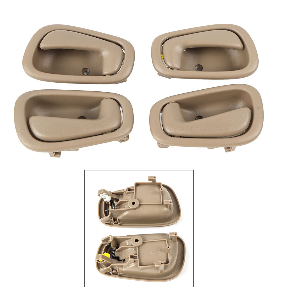 4PCS Beige Inside Inner Interior Door Handle For 1998-2002 Toyota Corolla Prizm