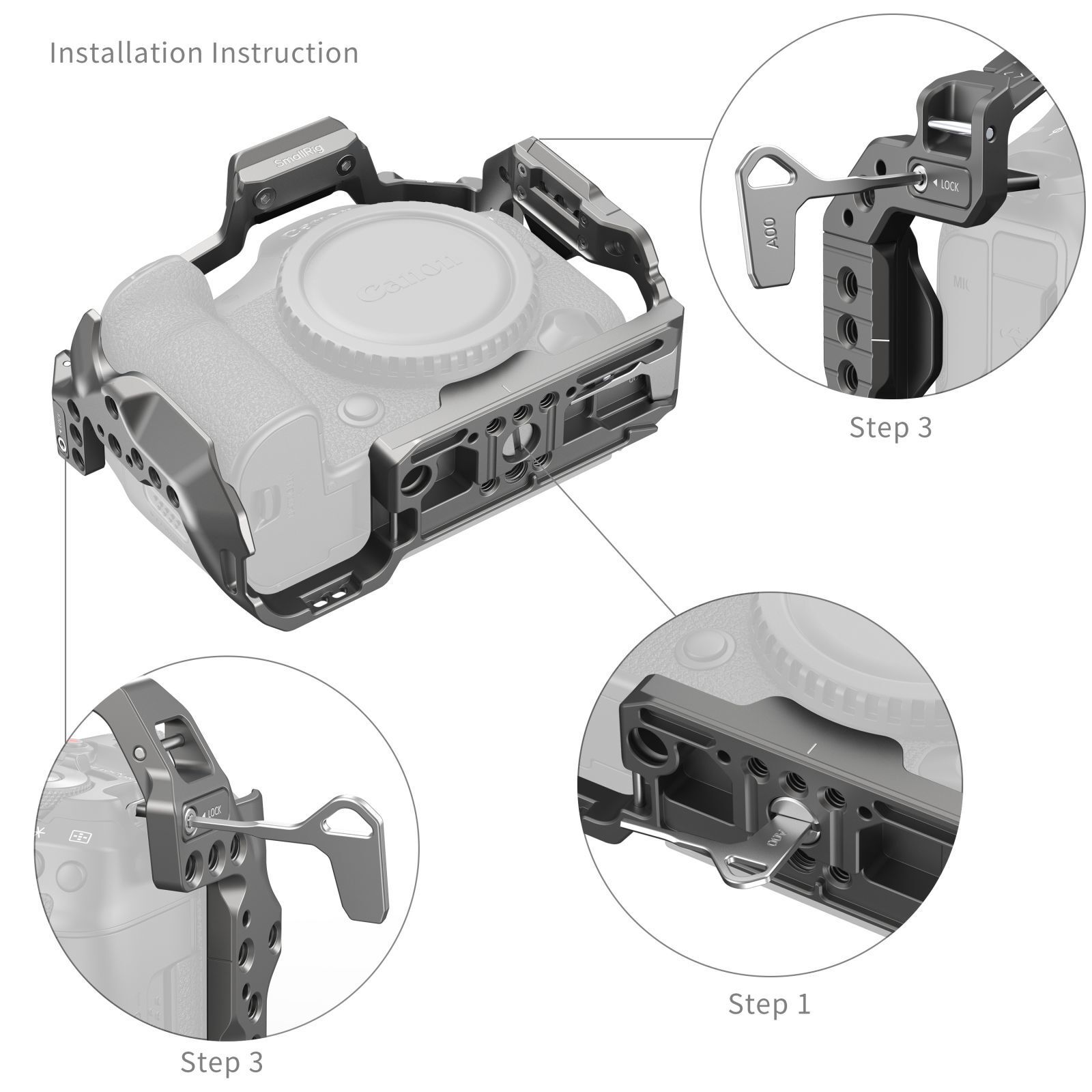 SmallRig HawkLock Quick Release Camera Cage for Canon EOS R5 Mark II 4977