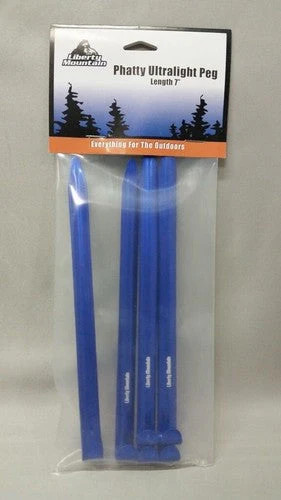 Liberty Mountain Phatty Ultralight Peg Stakes - Blue (6-Pack)