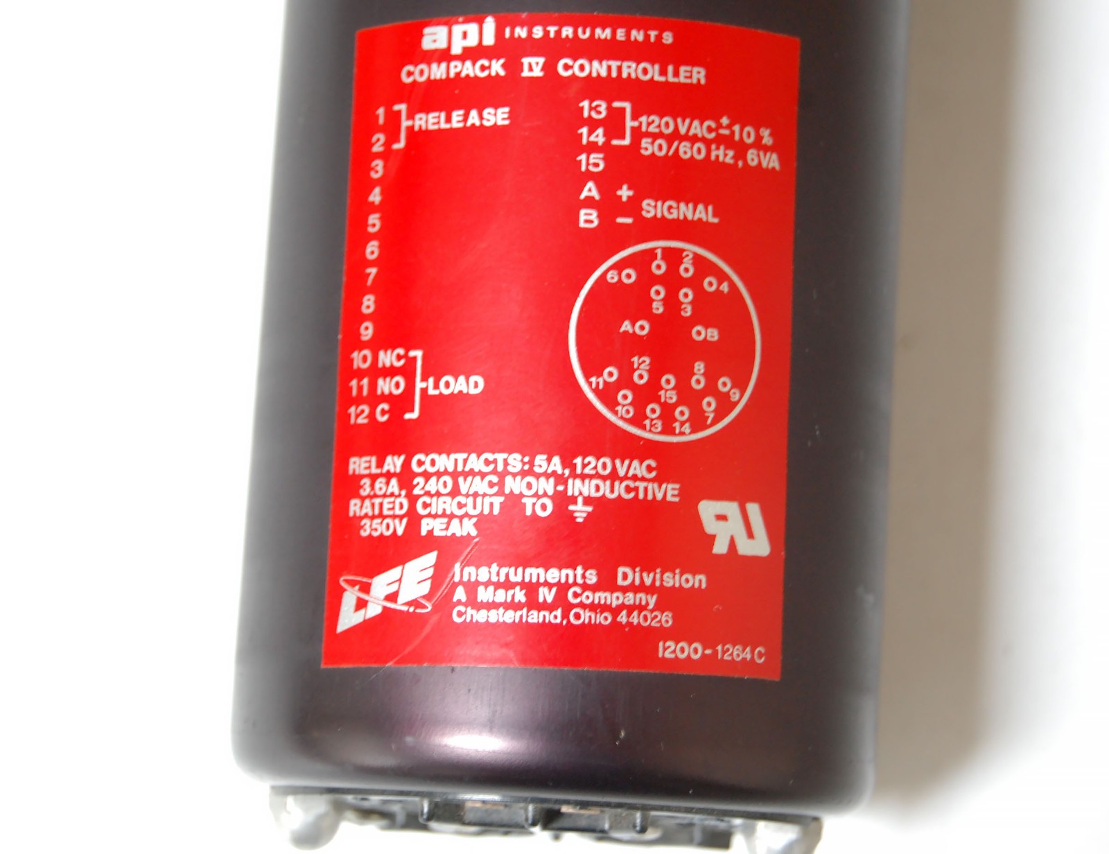 API Compack IV Controller Panel Meter 0-20 Amperes DC Shielded Setpoint NEW