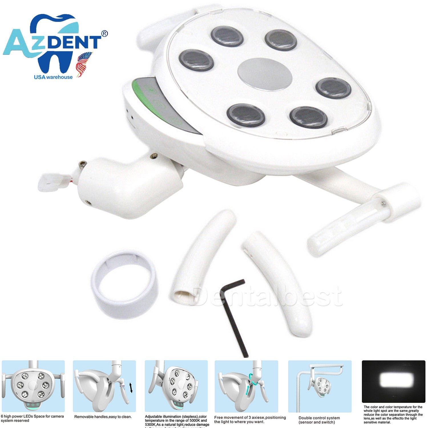 Coxo Dental LED Lamp Oral Light Induction Sensor Reflectance 6 LED Lamp Adjust