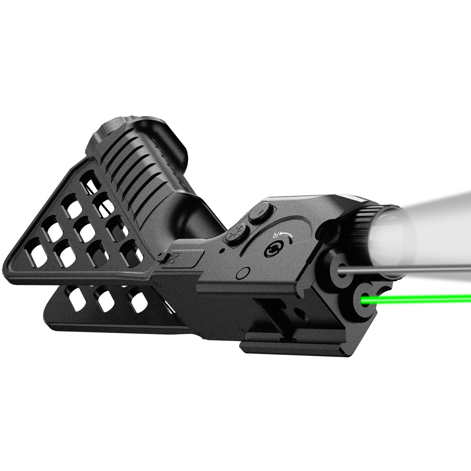 Tactical Picatinny with Green Laser & Invisible IR Infrared Illuminator