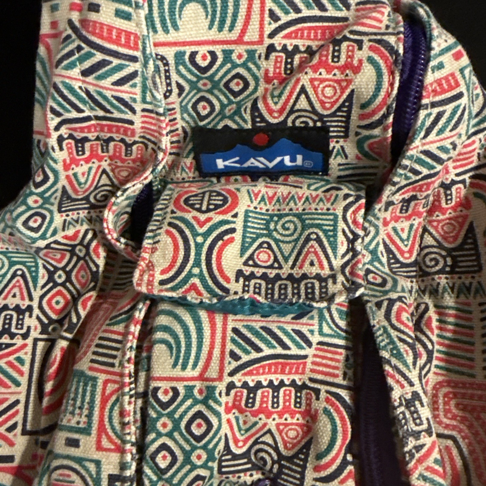 KAVU Rope Sling Bag Crossbody Backpack Boho Tribal Canvas