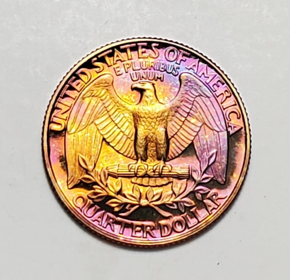 TONED 1991 S WASHINGTON QUARTER PROOF UNC #C3923