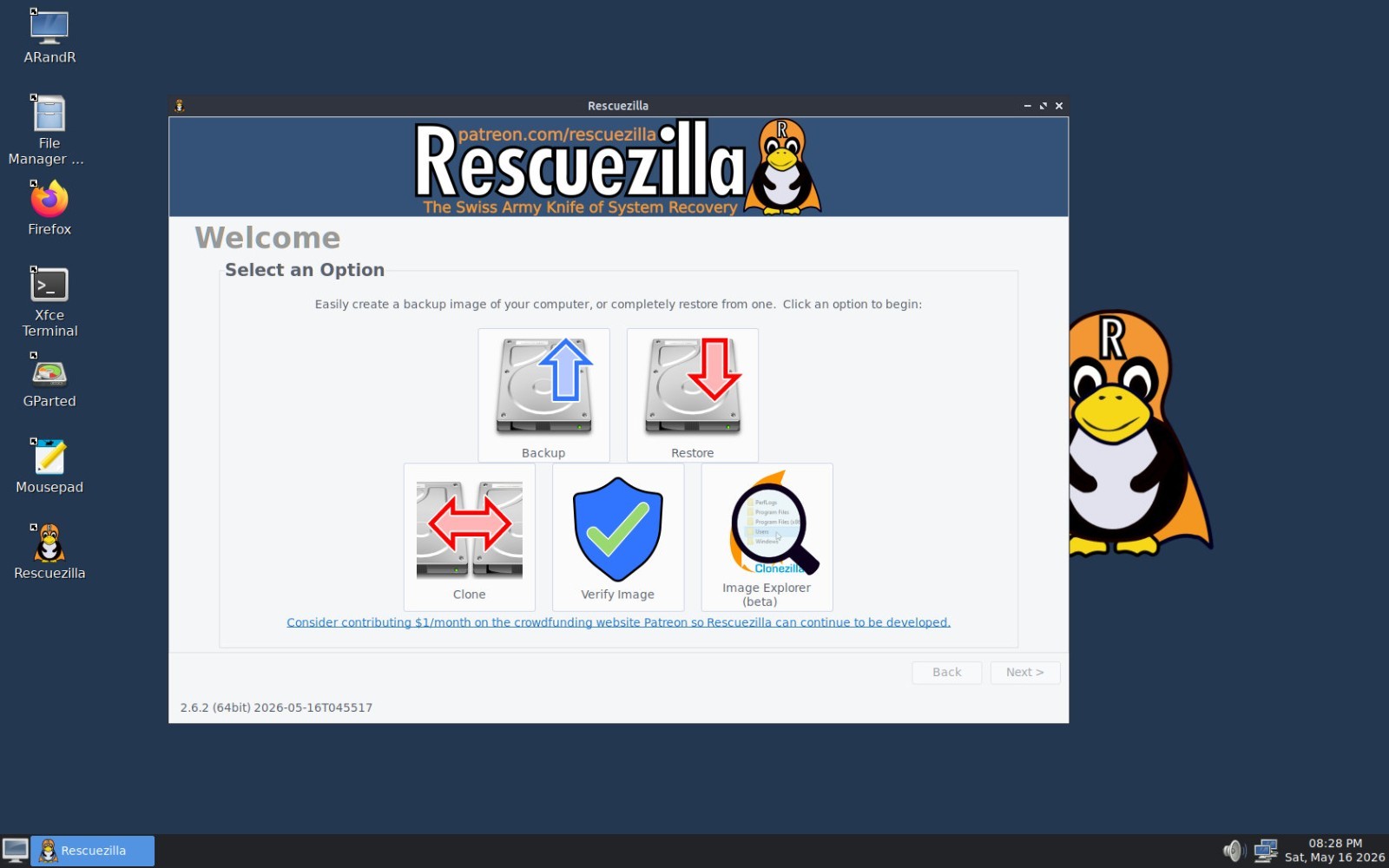 Rescuezilla 2.6.2 Bootable DVD – Disk Imaging, Backup & Recovery Version 2026