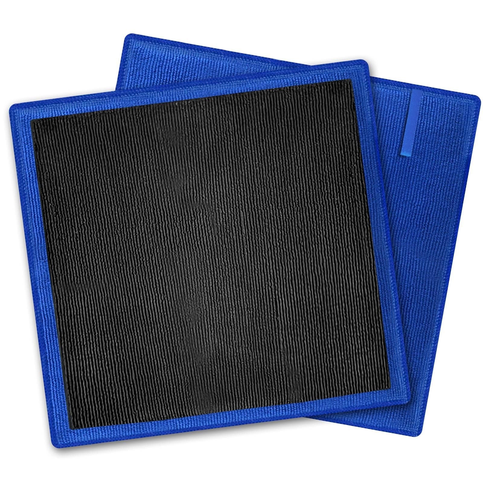 Clay Towel 2 Pack Auto Detailing 12"x12" Chamois for Blue 12 inches x 12 inches