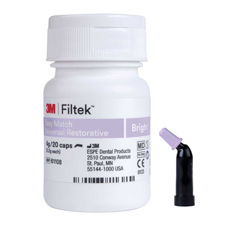 3M 6210B Filtek Easy Match Universal Restorative Capsules Bright 20/Pk 0.2gm
