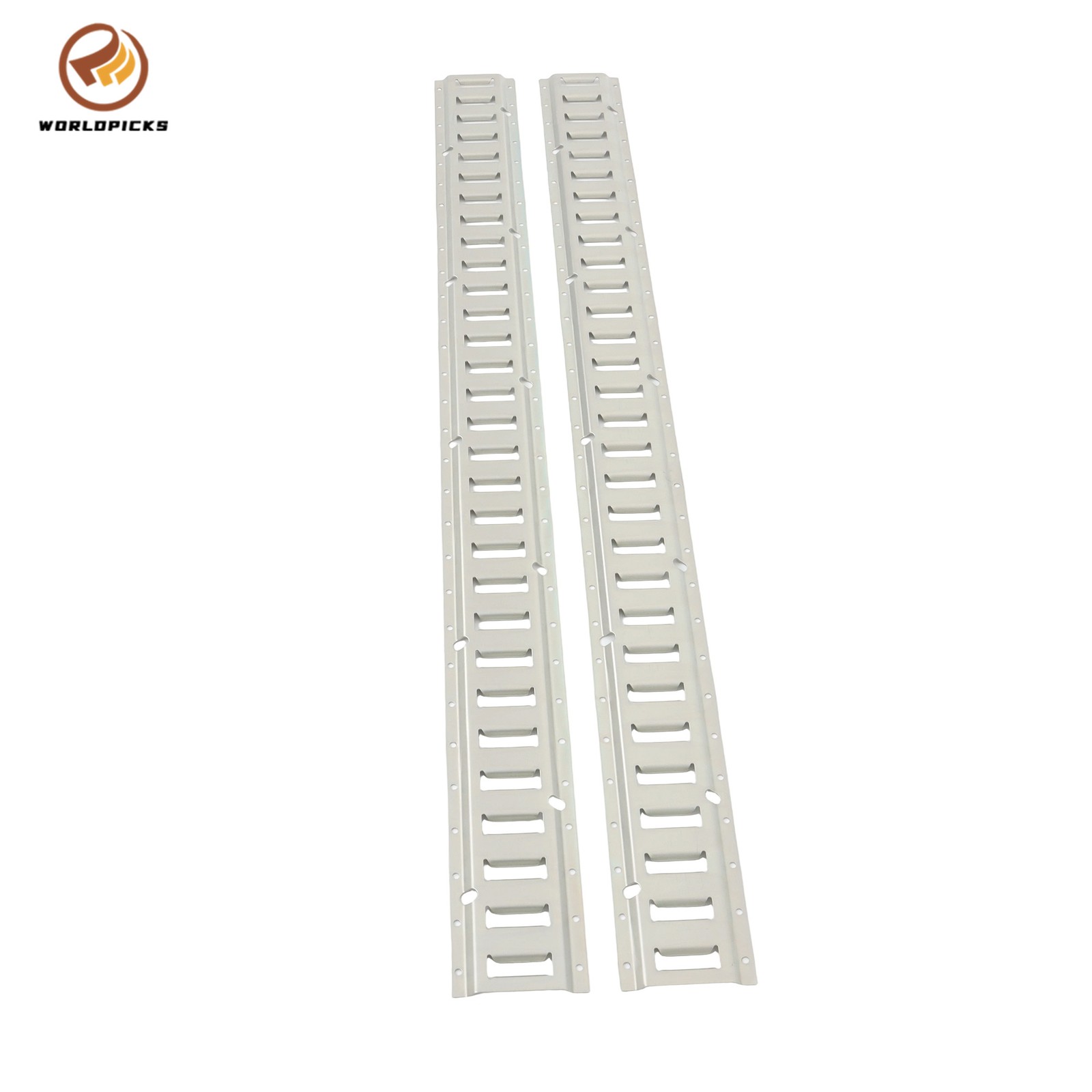 2 Piece 5' Galvanized E Track Rail Set Silver Finish For Trucks Van