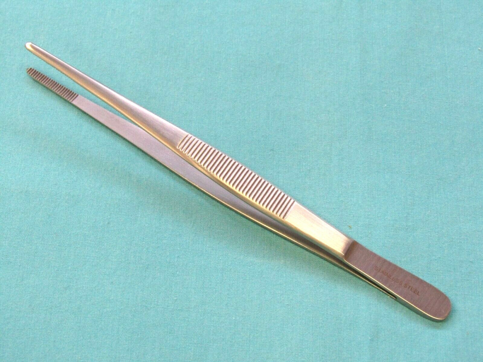 Dressing Surgical Dental Cotton Tweezers Forceps Tip Stainless Steel 16 Cm Long