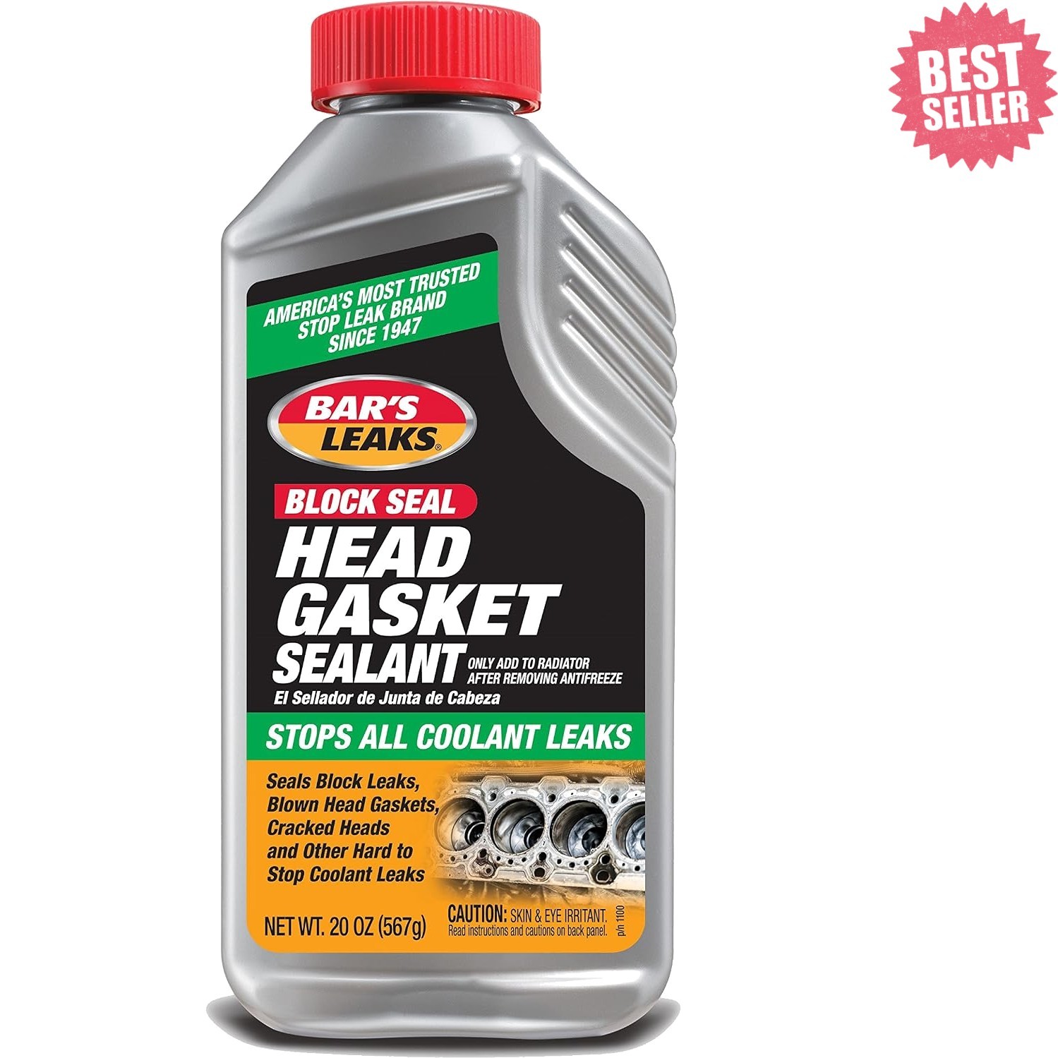 Head Gasket Repair Sealant, 20 oz - Prevents Leaks and Engine Damage