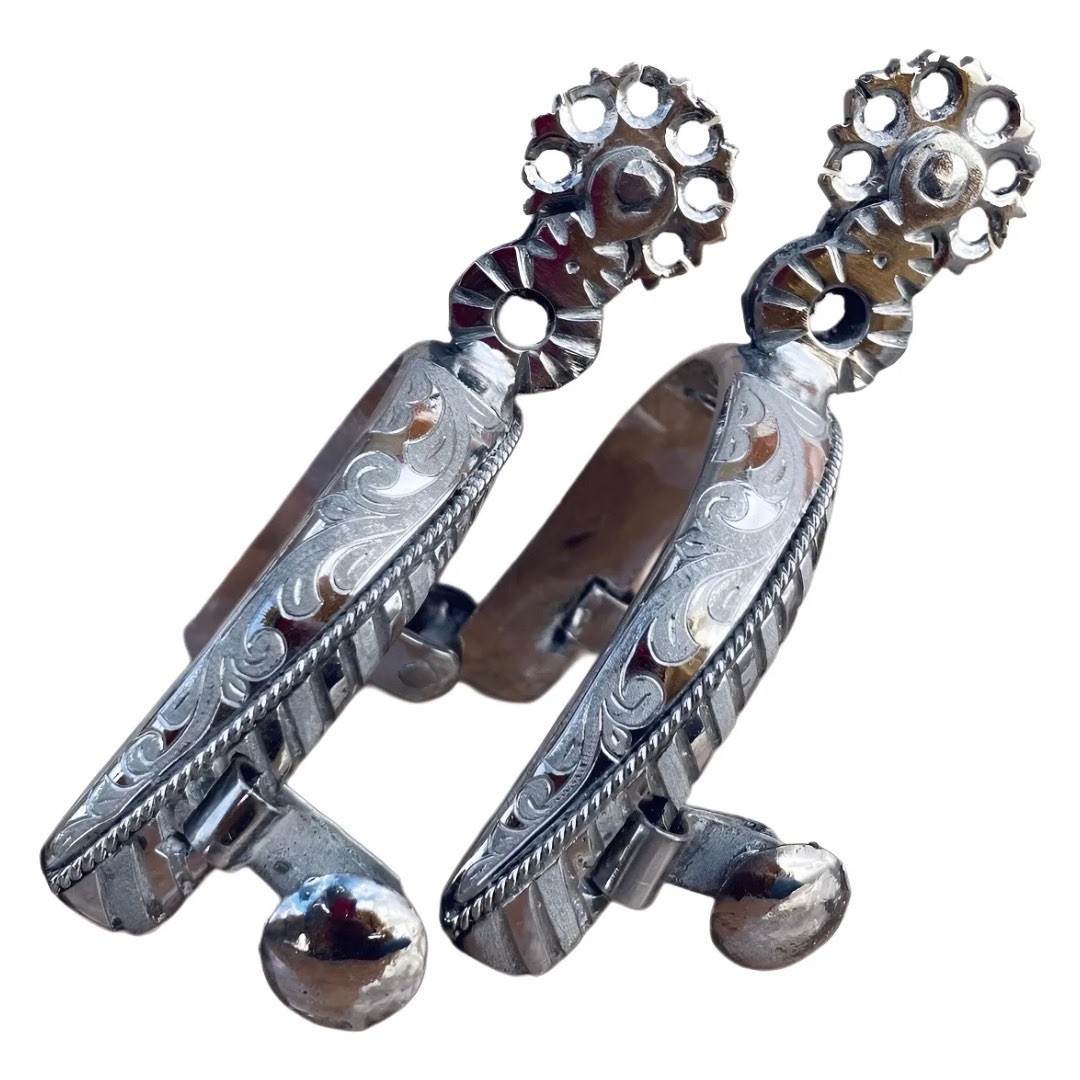 Mexican CHARRO SPURS ESPUELAS Charras Style Charreria HORSE Boot Gear Mexico