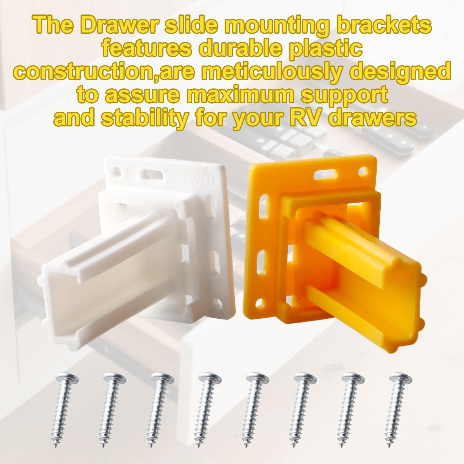 70725 Drawer Slide Socket Set - Small C Shape Slide Bracket Channel Replaceme...