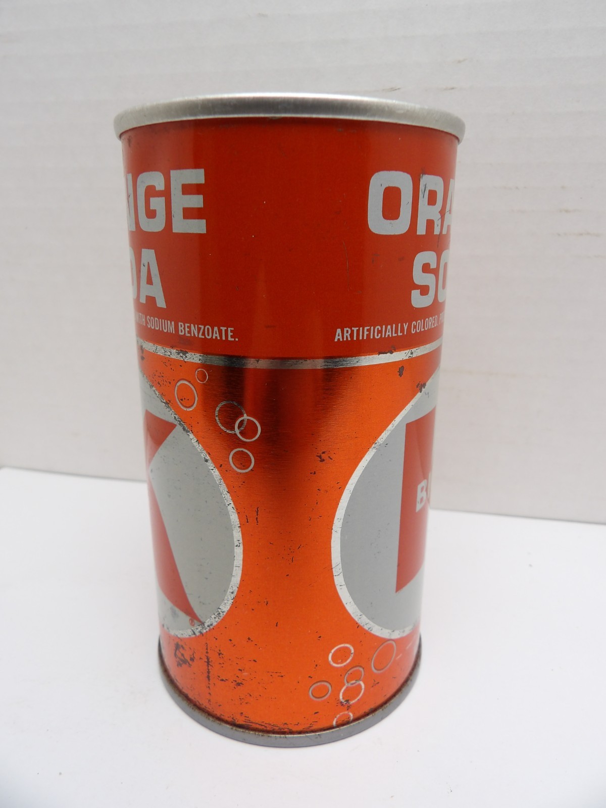 BIG K ORANGE STRAIGHT STEEL FAN TAB SODA POP CAN CINCINNATI OHIO 45201