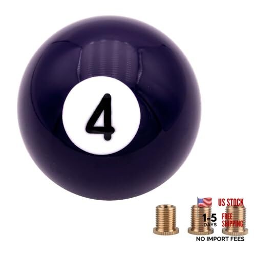 Pursuestar Round Ball Shift Knob Car Gear Shifter Head Fit Purple 4 Billiard