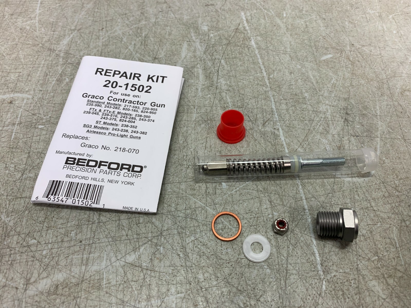 Bedford 20-1502 Repair Kit Replaces Graco 218070 Contractor Paint Spray Guns NEW