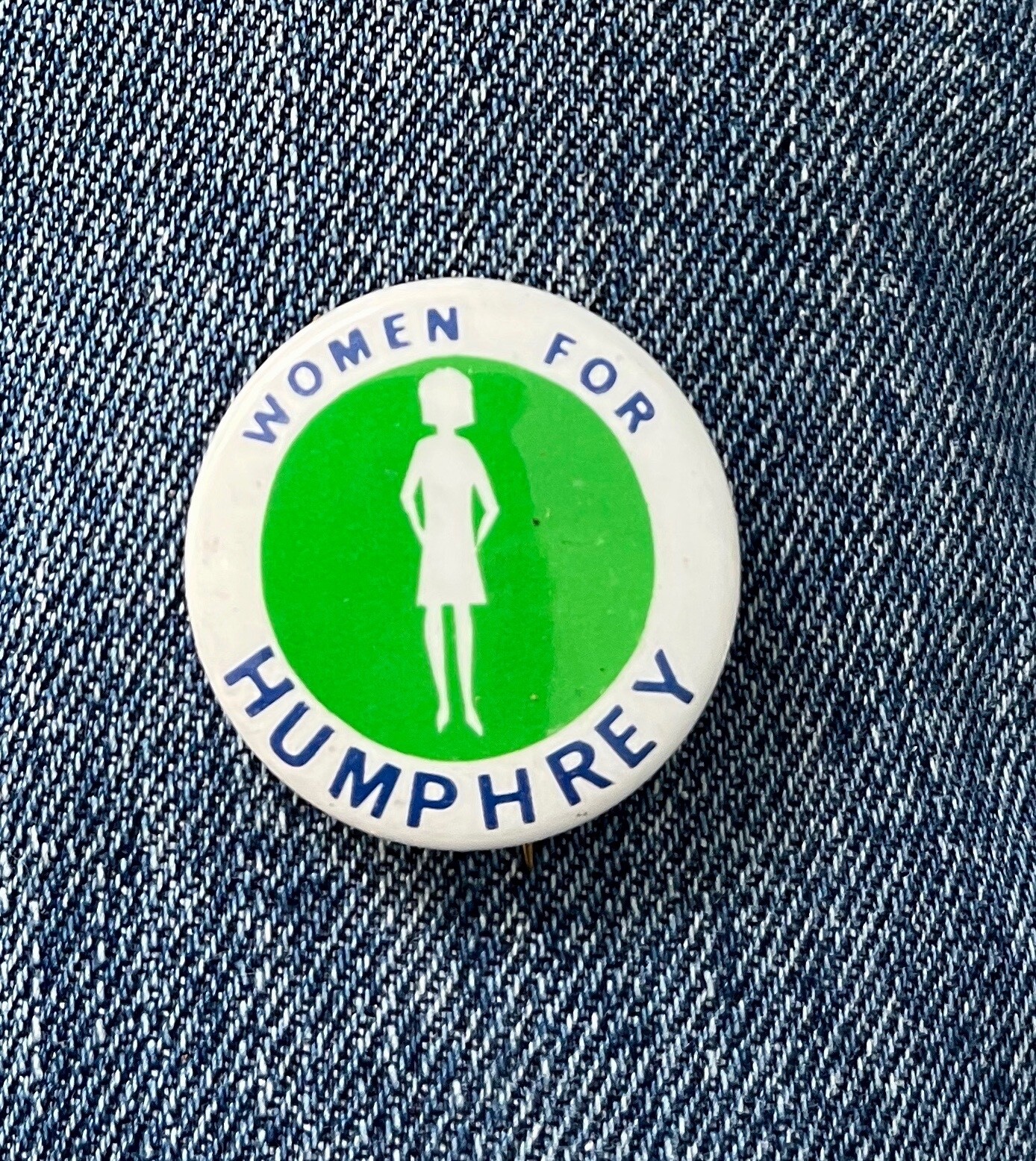 1968 Women For Hubert Humphrey For President 1 1/4" Cel Political