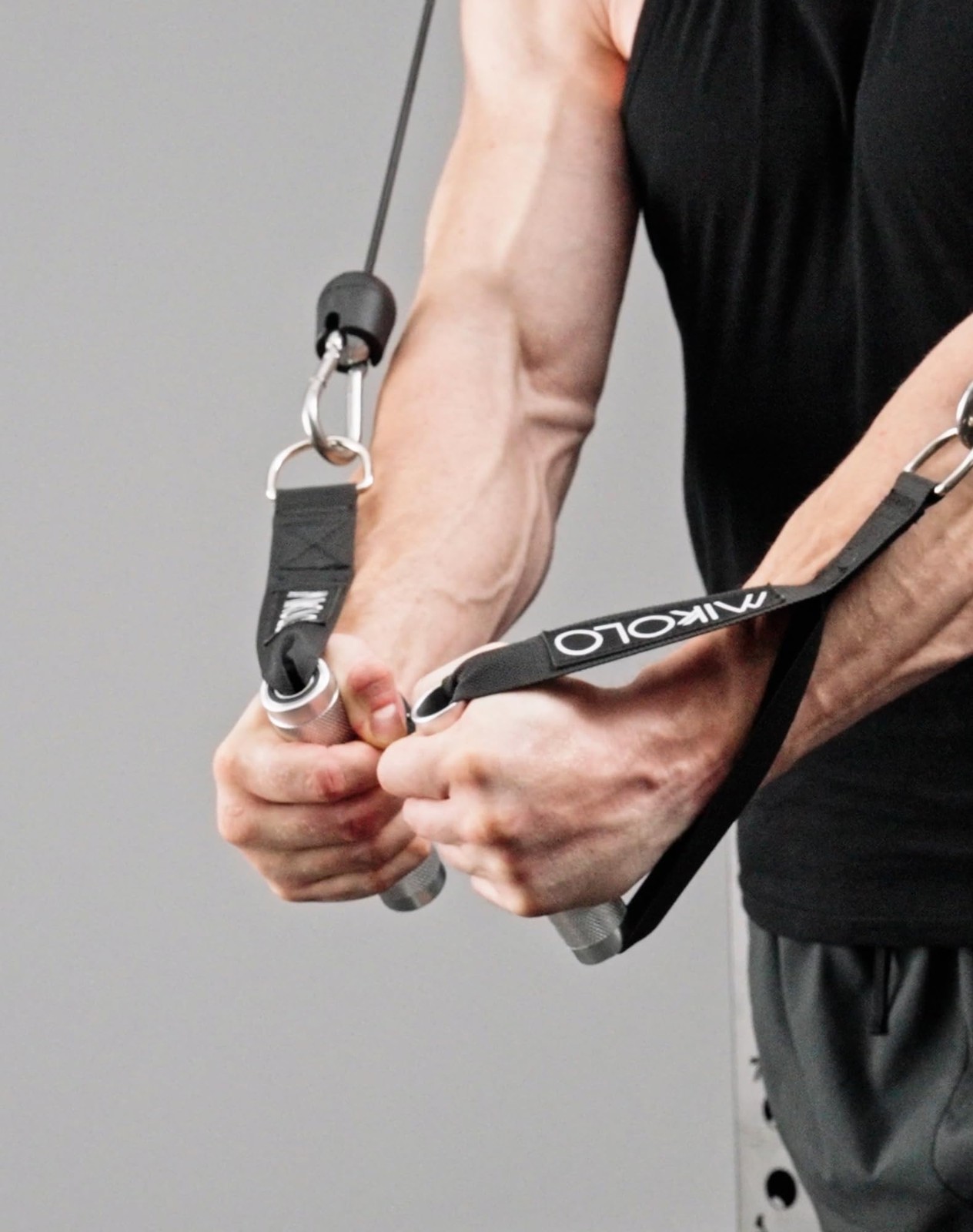 Aluminum Alloy Cable Machine Handles, Exercise Handles D Handle Cable Attachm...