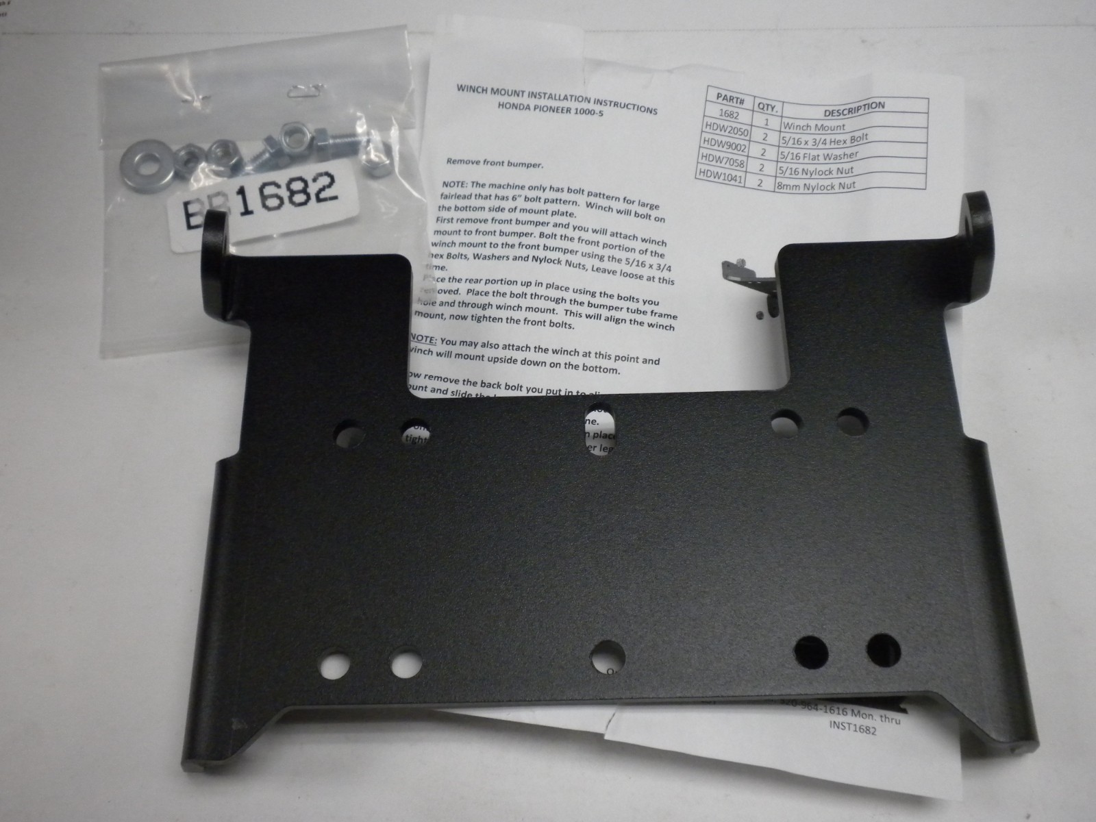 MOOSE Winch Mount for all 2016-25 Pioneer 1000 Models #4505-0702