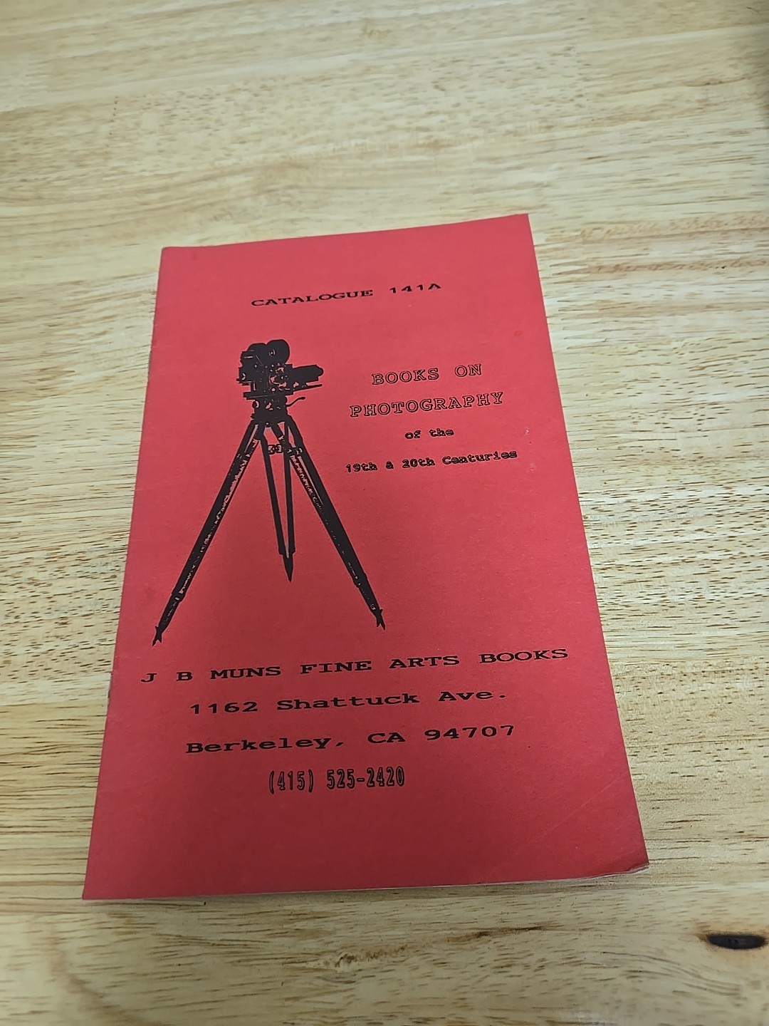 JB Muns Fine Art Books Catalogue 141A Books On Photohraphy