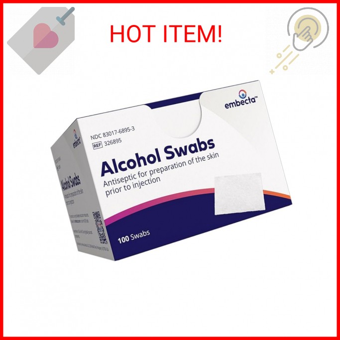 BD Alcohol Swabs 100 Each White