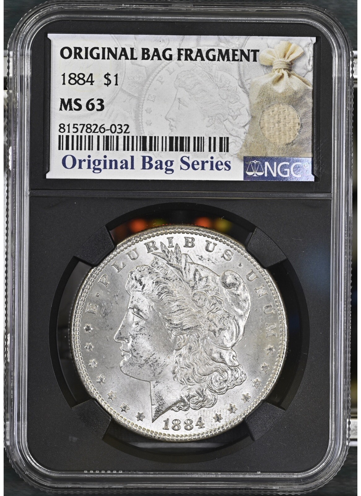 1884 $1 Morgan Silver Dollar -  NGC MS63 - Original Bag Fragment Series
