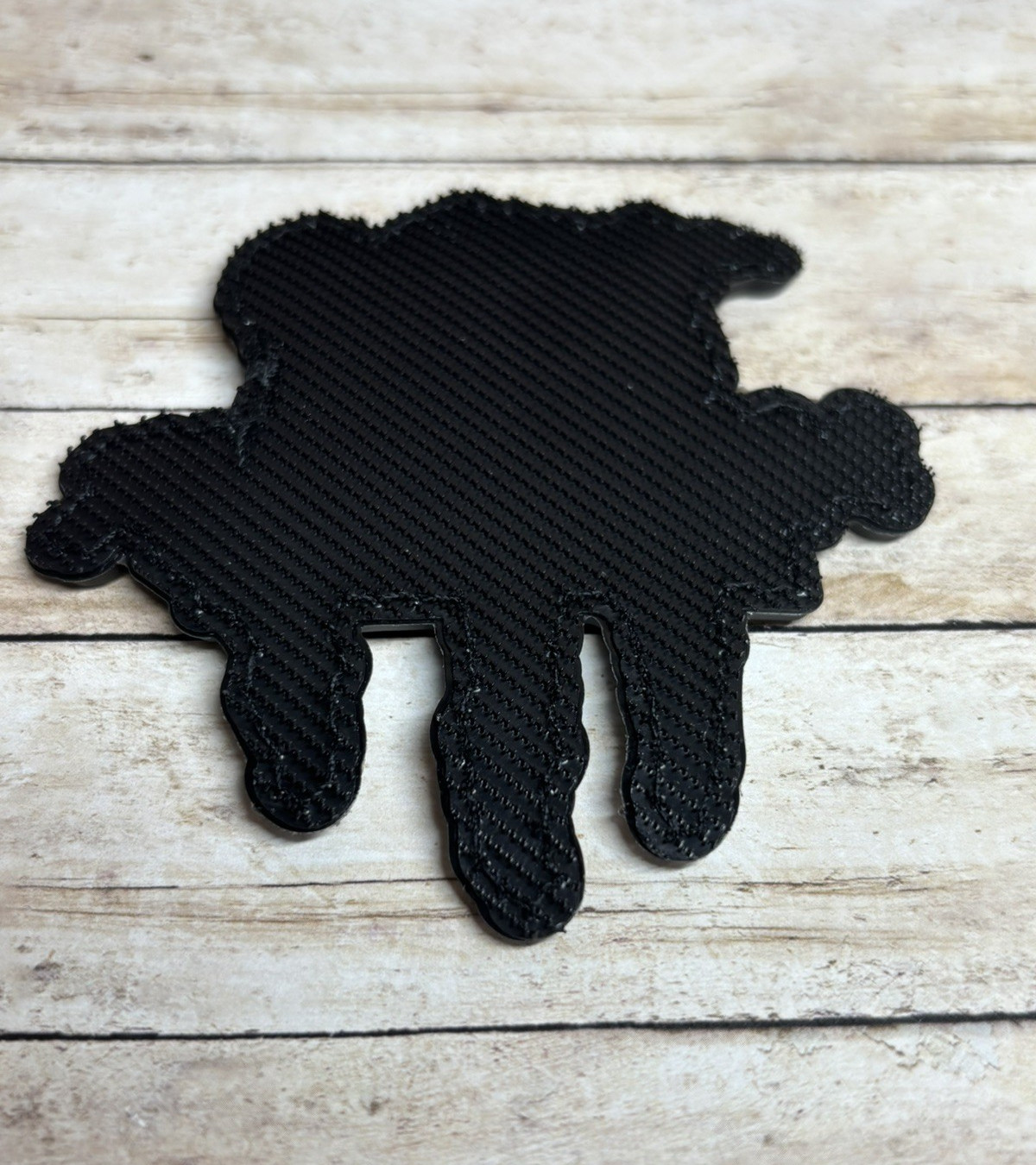 PVC Tactical Patch - White Monster Energy Patch - Morale Patch - Hook Backed