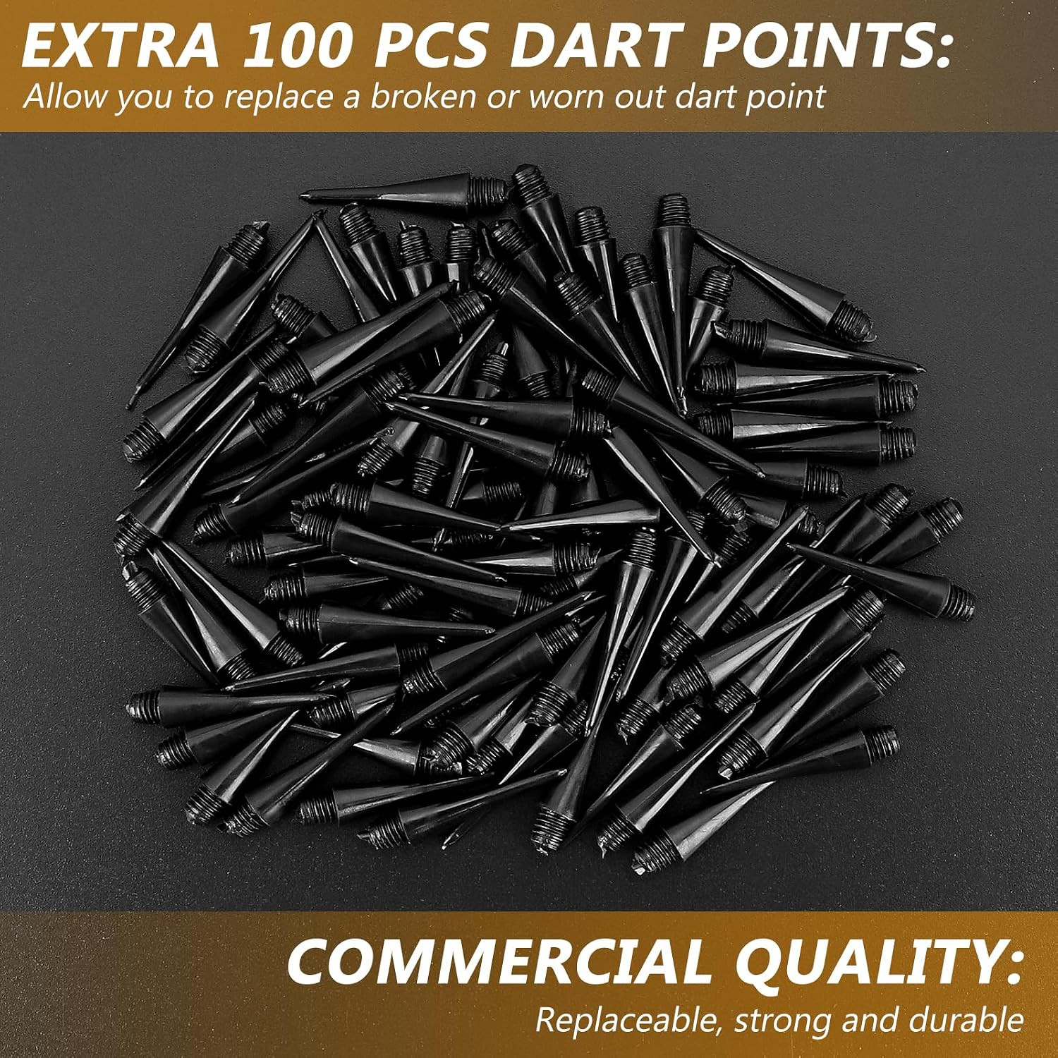 Soft Tip Darts, Bar Dart, Plastic Tip Darts Set, Attach Extra 100 Black 2BA Repl