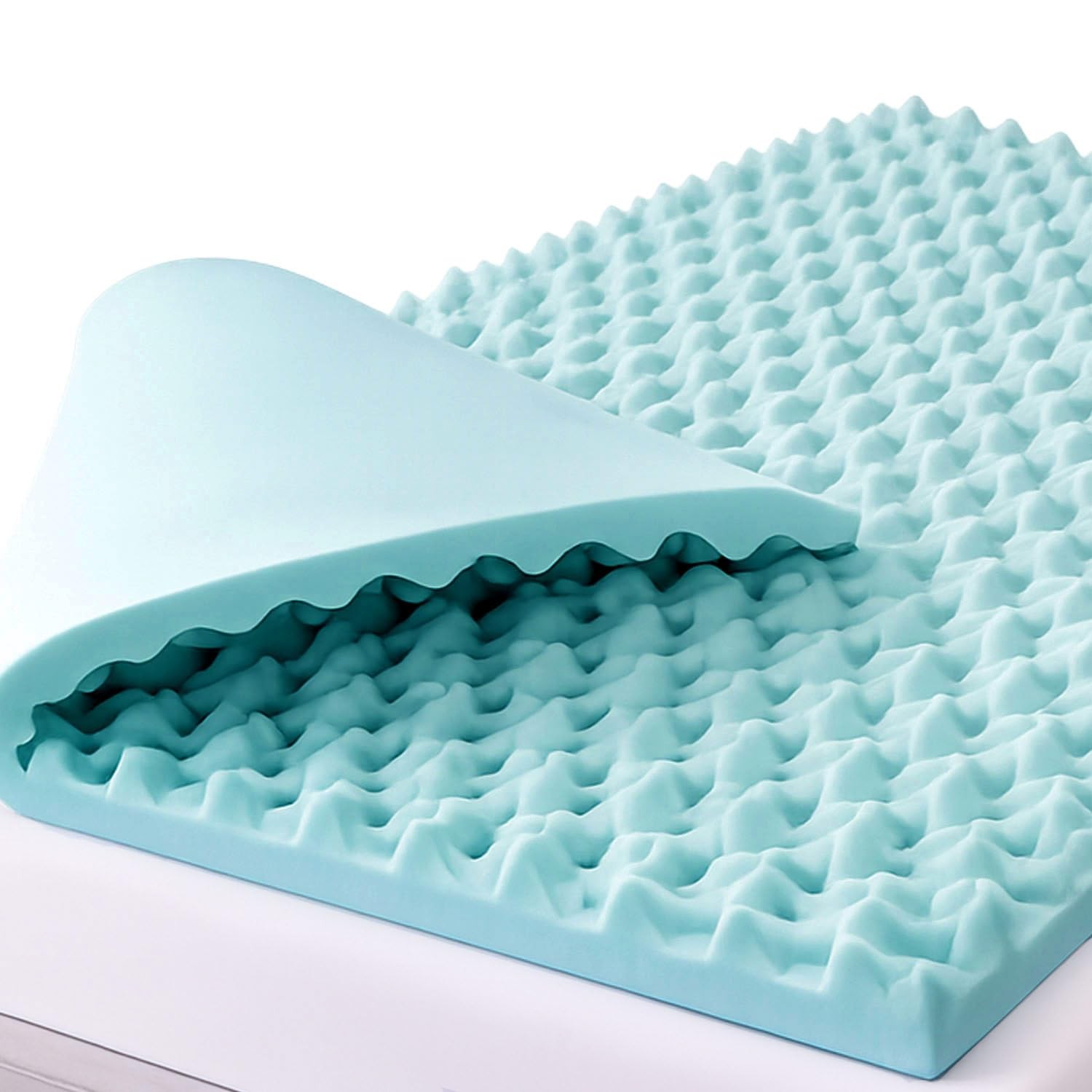 DMI Foam Mattress Topper, Egg Crate Pad, Pad and Bed Full, Blue