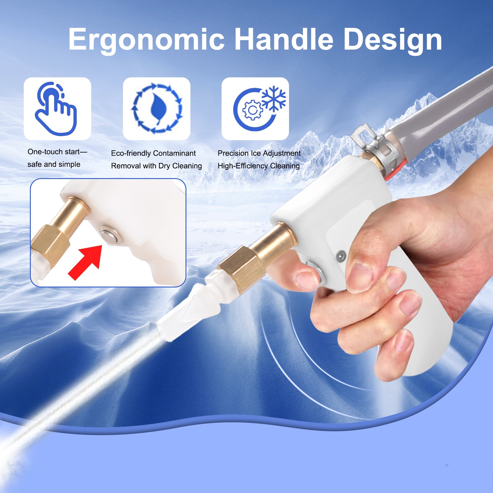 Portable Mini Dry Ice Blasting Machine Cleaning Machine For PCB Burrs Removal