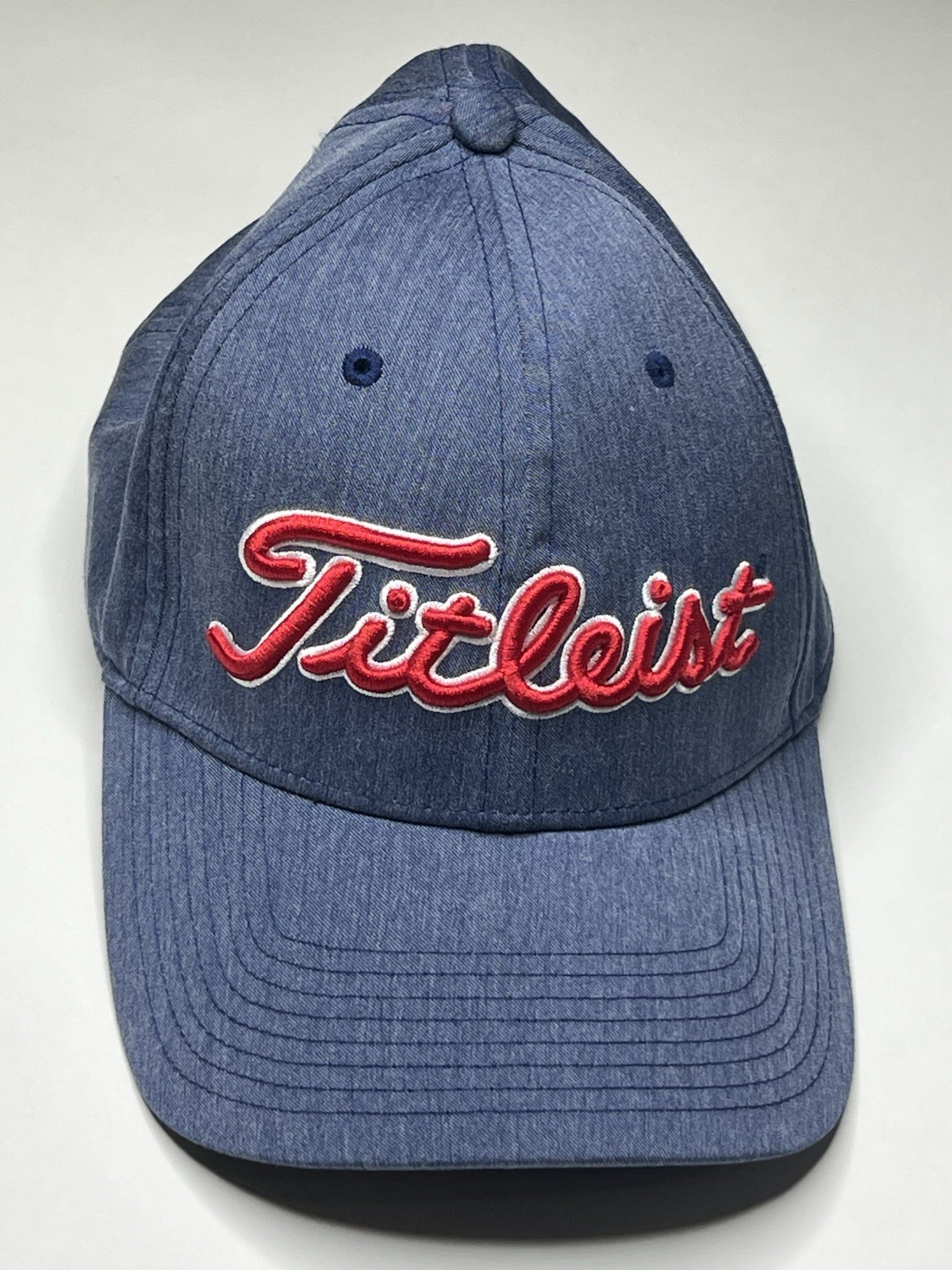 Titleist Men’s  Fitted Dark Blue Red Font  Golf Hat M/L