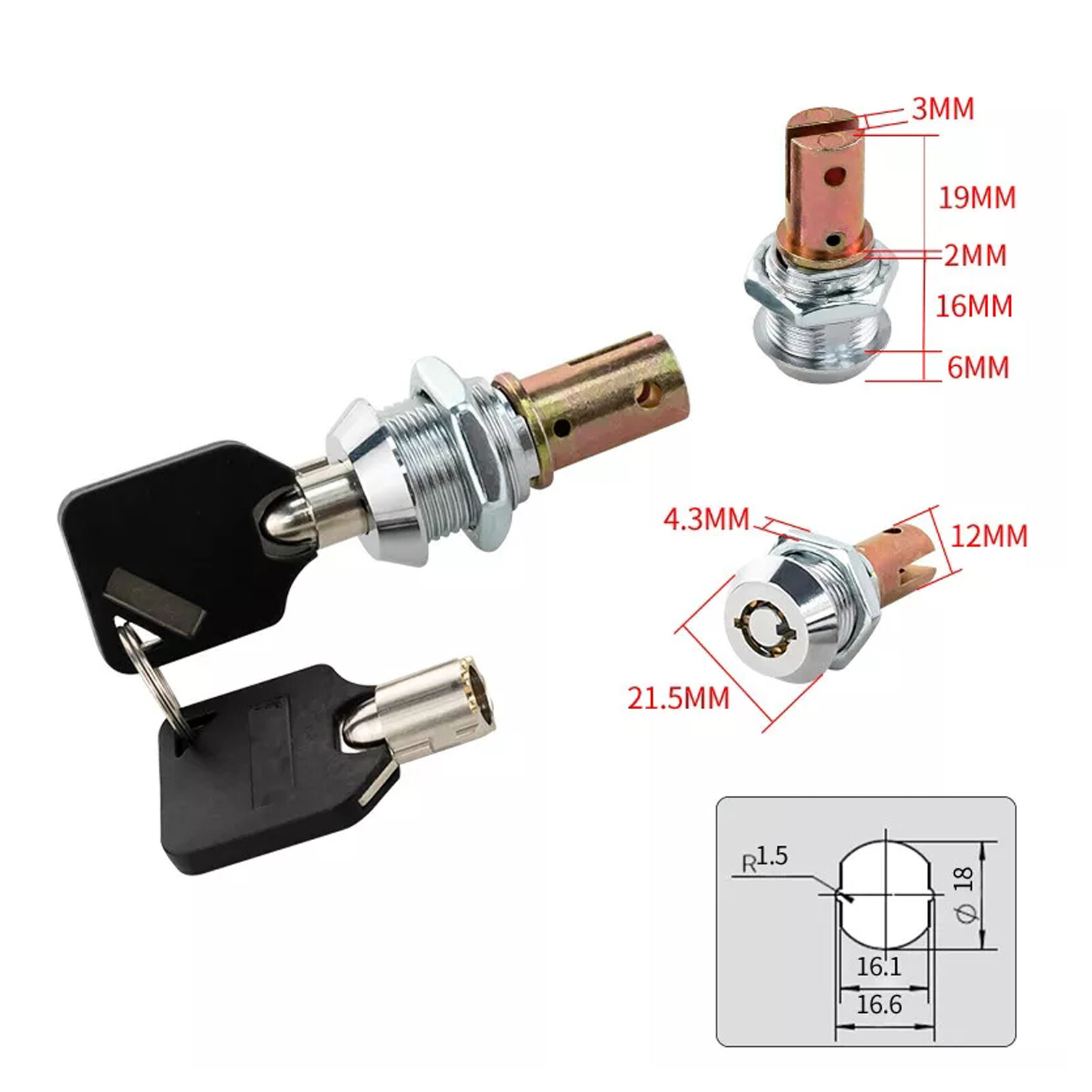 180° Universal American Toolbox Lock Tool Cabinet Linkage Drawer Locks