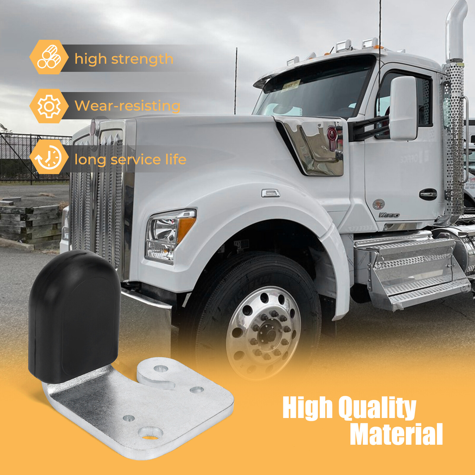 L85-6145L Left Driver Hood Rest for Kenworth W990 Truck 2020 Hood Bracket