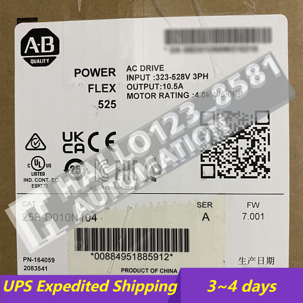 25BD010N104 PowerFlex 525 4kW 5Hp AC Drive In Stock UPS Shipping
