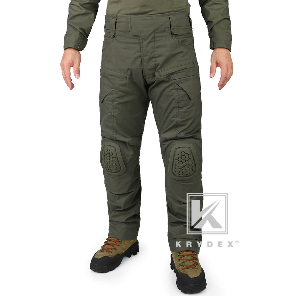 KRYDEX Gen4 Combat Uniform Tactical BDU Shirts & Pants Elbow / Knee Pads Green