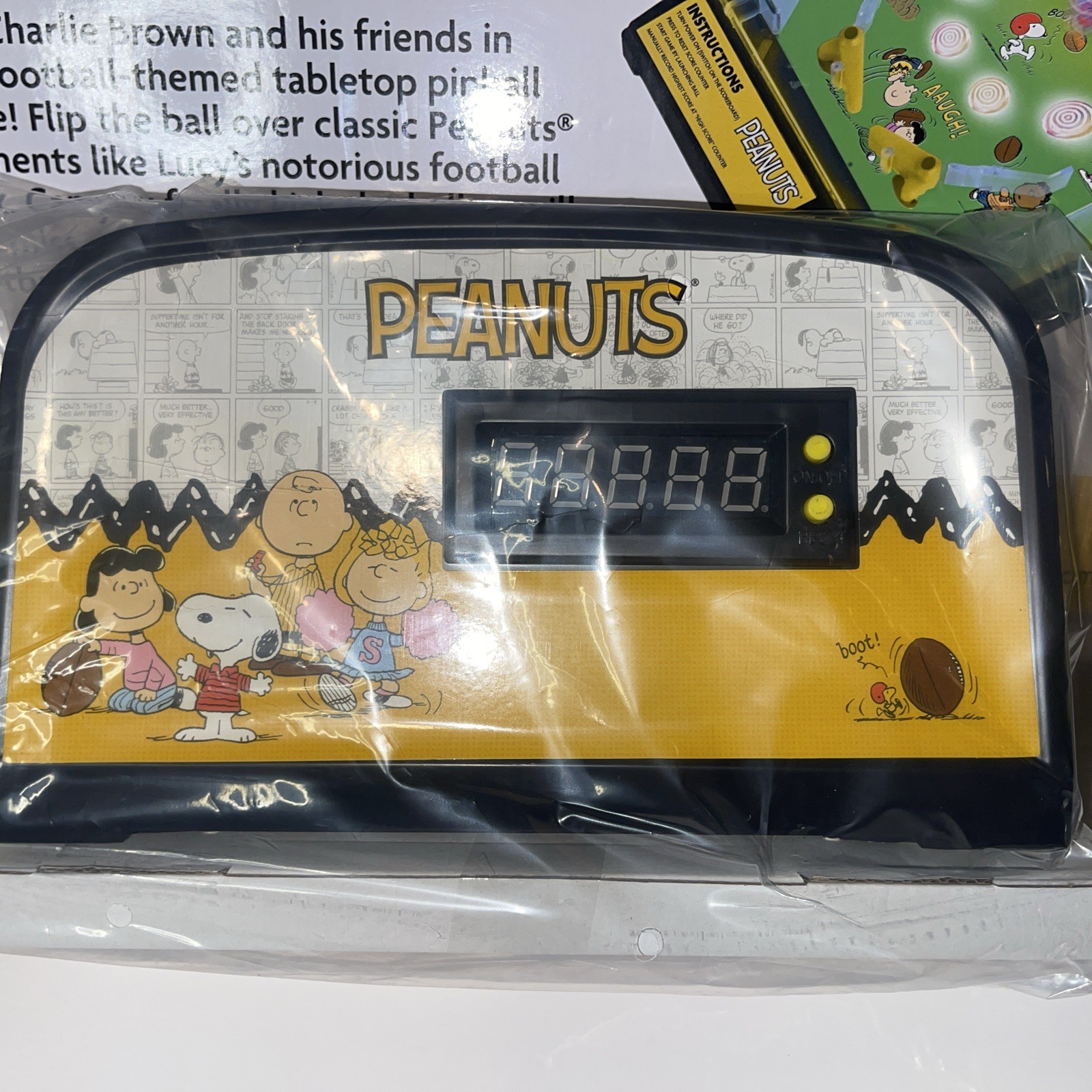 Peanuts Pinball Electronic Tabletop Arcade Game - in Original Box